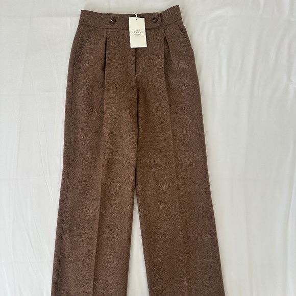 Sezane Auguste Trousers Taupe - Size 6 - Picture 2 of 9